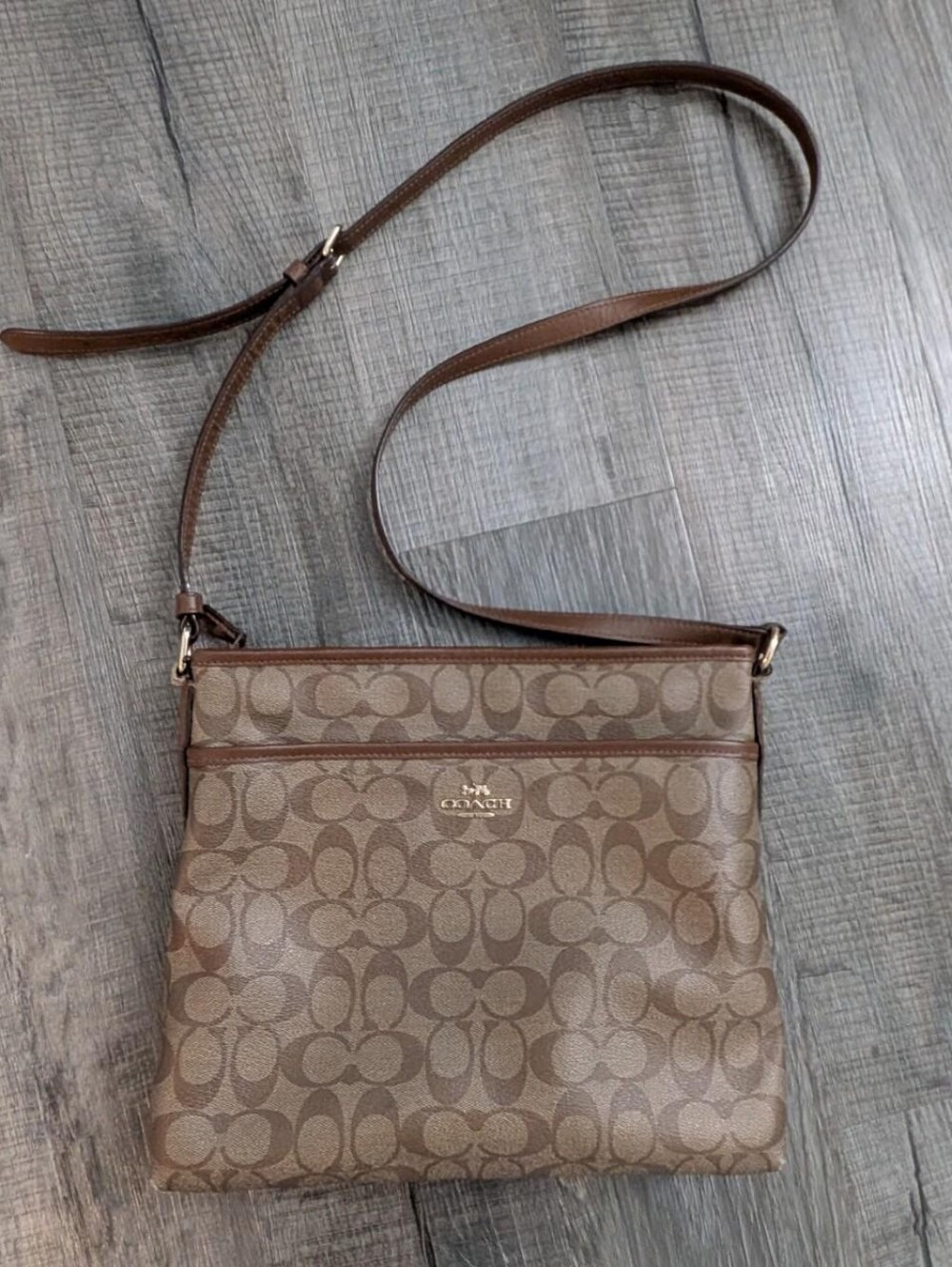Coach Signature File Crossbody Bag